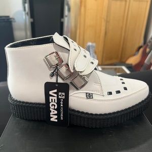 T.U.K White 3 Buckle Boot